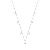 14K WHITE GOLD 1.00CT ROUND/PEAR/MARQUISE/OVAL DIAMOND LADIES NECKLACE
