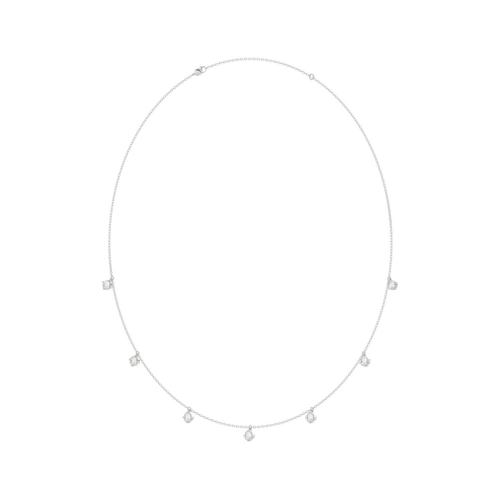 14K WHITE GOLD 1.00CT ROUND/PEAR/MARQUISE/OVAL DIAMOND LADIES NECKLACE