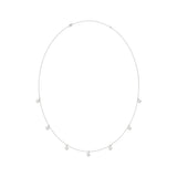 14K WHITE GOLD 1.00CT ROUND/PEAR/MARQUISE/OVAL DIAMOND LADIES NECKLACE