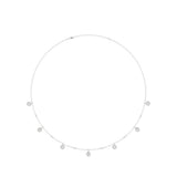 14K WHITE GOLD 1.00CT ROUND DIAMOND LADIES NECKLACE