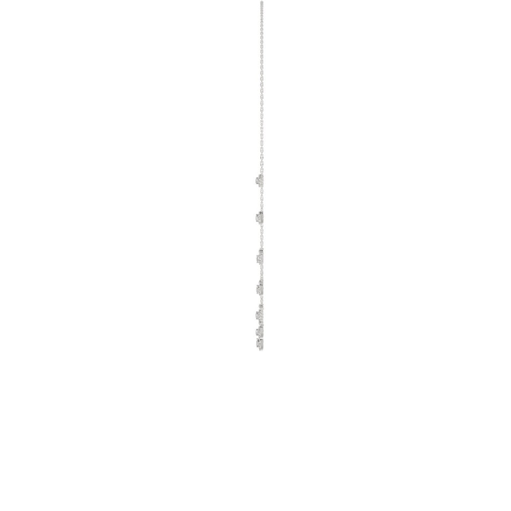 14K WHITE GOLD 1.00CT ROUND DIAMOND LADIES NECKLACE