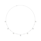 14K WHITE GOLD 1.00CT ROUND/PEAR DIAMOND LADIES NECKLACE