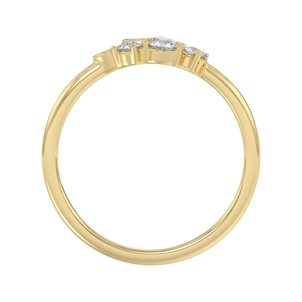 Classic 10K Yellow Gold  Round Lab Grown Diamond ladies Ring 1/2CT (Color F-G -Clarity VS1/VS2)