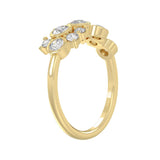 Classic 10K Yellow Gold  Round Lab Grown Diamond Ladies Fashion  Ring 3/4Ct (Color F-G -Clarity Vs1/Vs2)