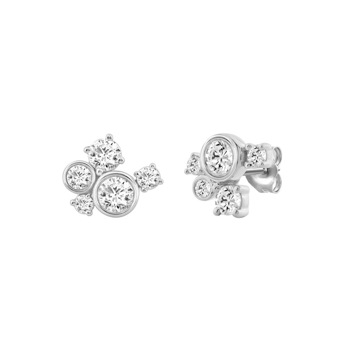 1.00Ct White Gold 10K Round Diamond Fashion Earrings For Women (Color F-G Clarity Vs1/Vs2)