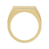14K YELLOW GOLD 1.00CT ROUND DIAMOND MEN'S RING 