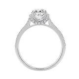 14K WHITE GOLD 1 1/2CT ROUND DIAMOND LADIES BRIDAL RING (CENTER STONE ROUND DIAMOND 1CT)