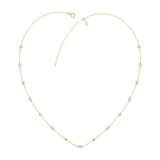 Luxury Round/Pearl Diamond Necklace 10K Yellow Gold 1/3CT Elegant Ladies Jewelry (Color F-G -Clarity VS1/VS2)