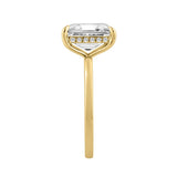 14K YELLOW GOLD 3 1/8CT ROUND/RADIANT DIAMOND LADIES RING (CENTER STONE RADIANT DIAMOND 3.00CT)