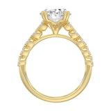 Ladies 14K Yellow Gold Ladies Elegance- Bridal Set  3 1/3CT Round & Oval Diamonds 3.00CT Oval Center stone (Color F-G  Clarity VS1/VS2)