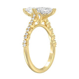 Ladies 14K Yellow Gold Ladies Elegance- Bridal Set  3 1/3CT Round & Marquise Diamonds 3.00CT Marquise Center stone (Color F-G -Clarity VS1/VS2)