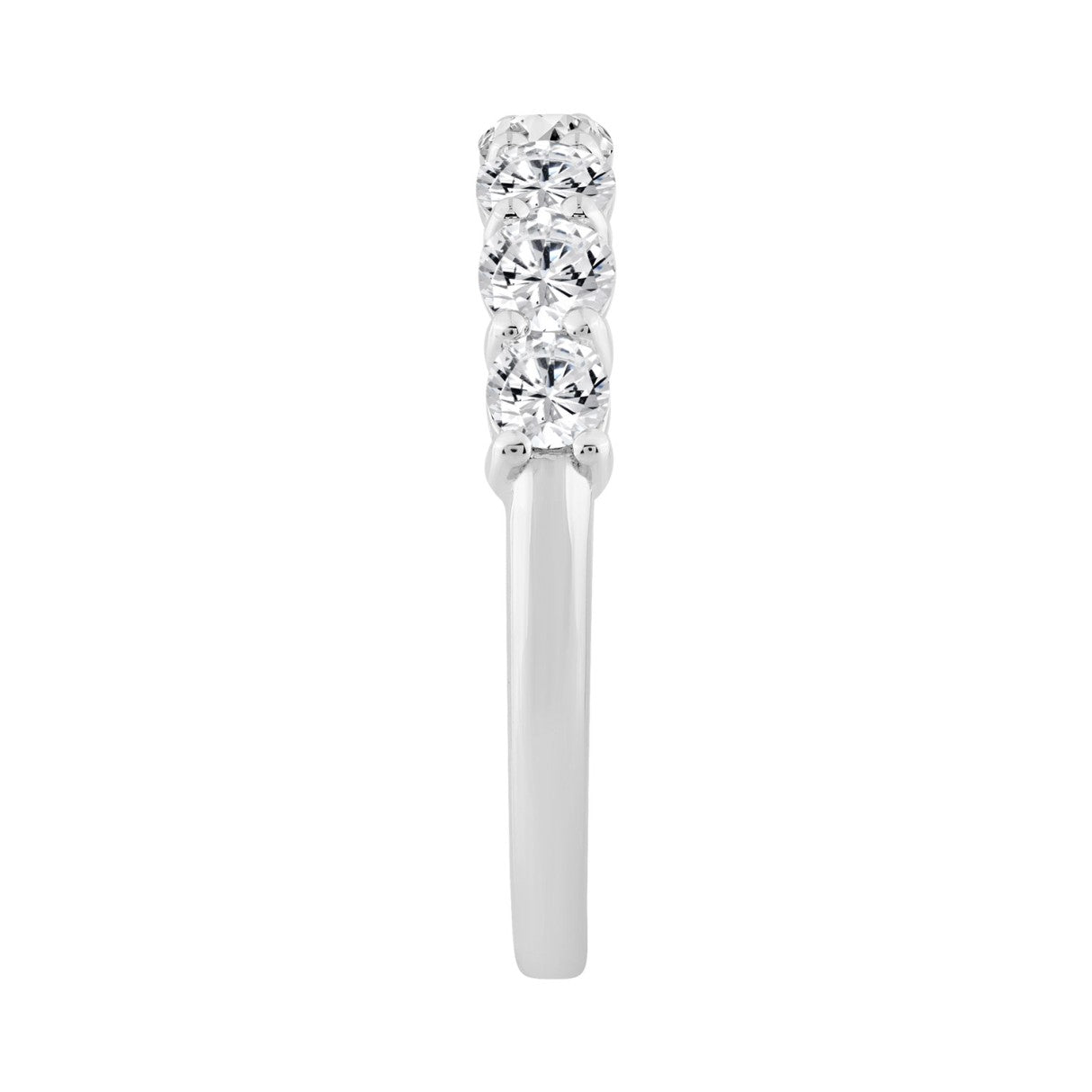 14K WHITE GOLD 1.00CT ROUND DIAMOND LADIES BAND