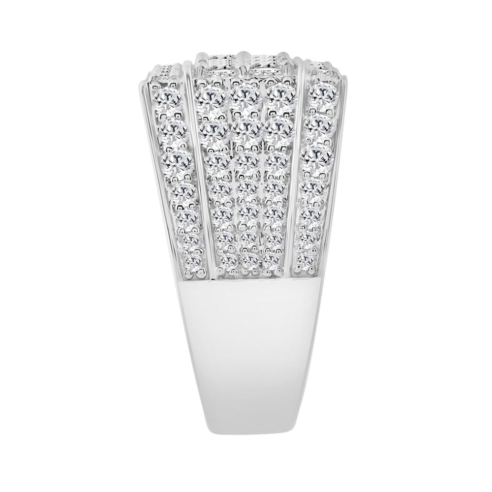 14K WHITE GOLD 3.00CT ROUND/PRINCESS DIAMOND MEN'S RING