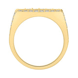 14K YELLOW GOLD 3.00CT ROUND/PRINCESS DIAMOND MEN'S RING