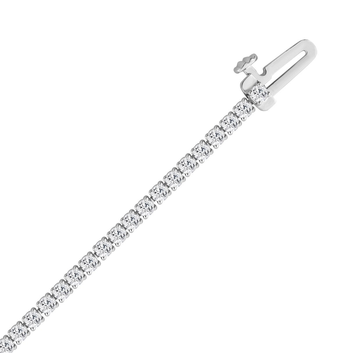 14K WHITE GOLD 2.00CT ROUND DIAMOND LADIES TENNIS BRACELET