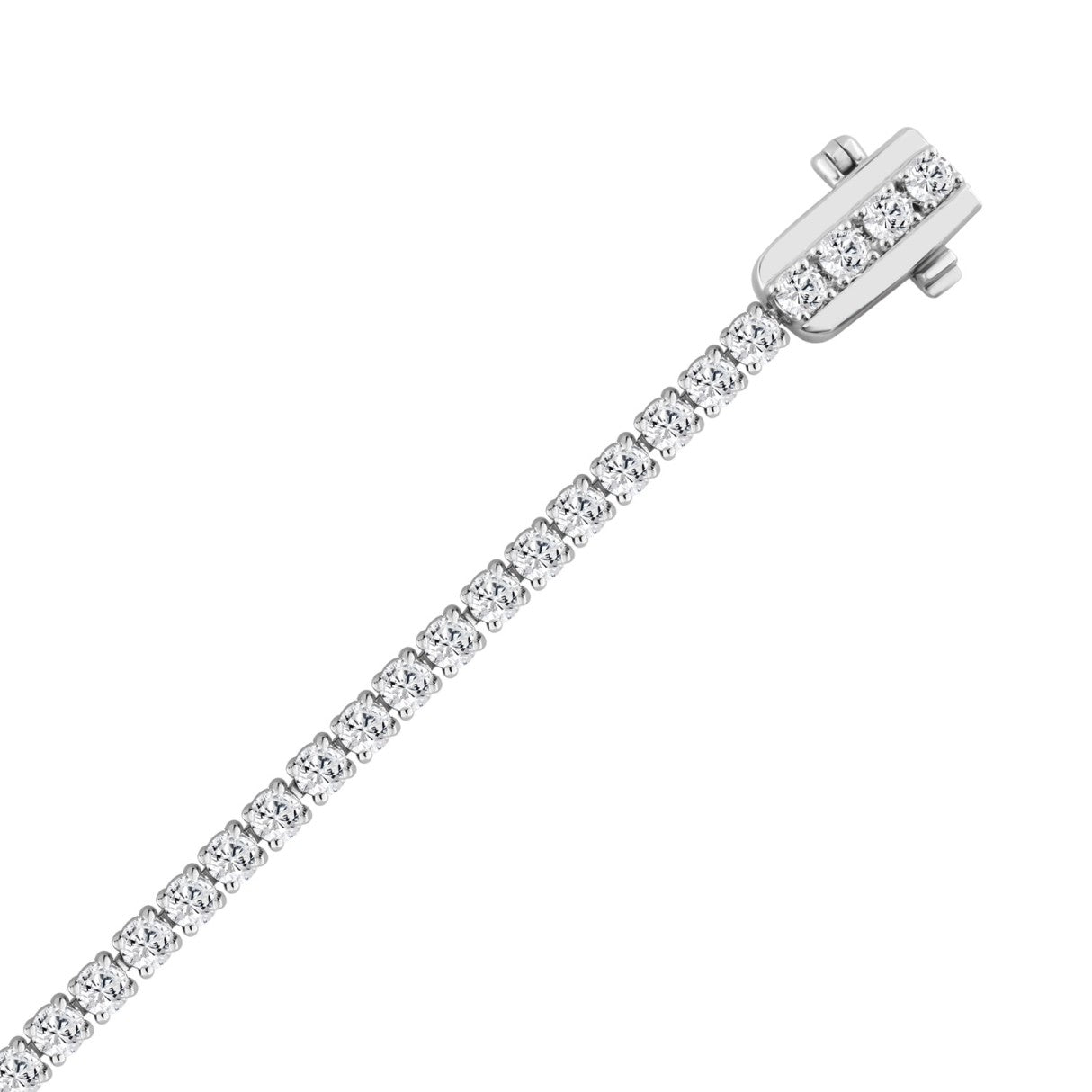 14K WHITE GOLD 2.00CT ROUND DIAMOND LADIES TENNIS BRACELET