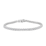 14K WHITE GOLD 6 3/8CT ROUND DIAMOND LADIES BRACELET