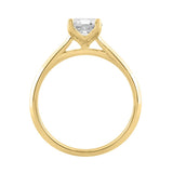 14K YELLOW GOLD 1 1/2CT RADIANT DIAMOND LADIES SOLITAIRE RING