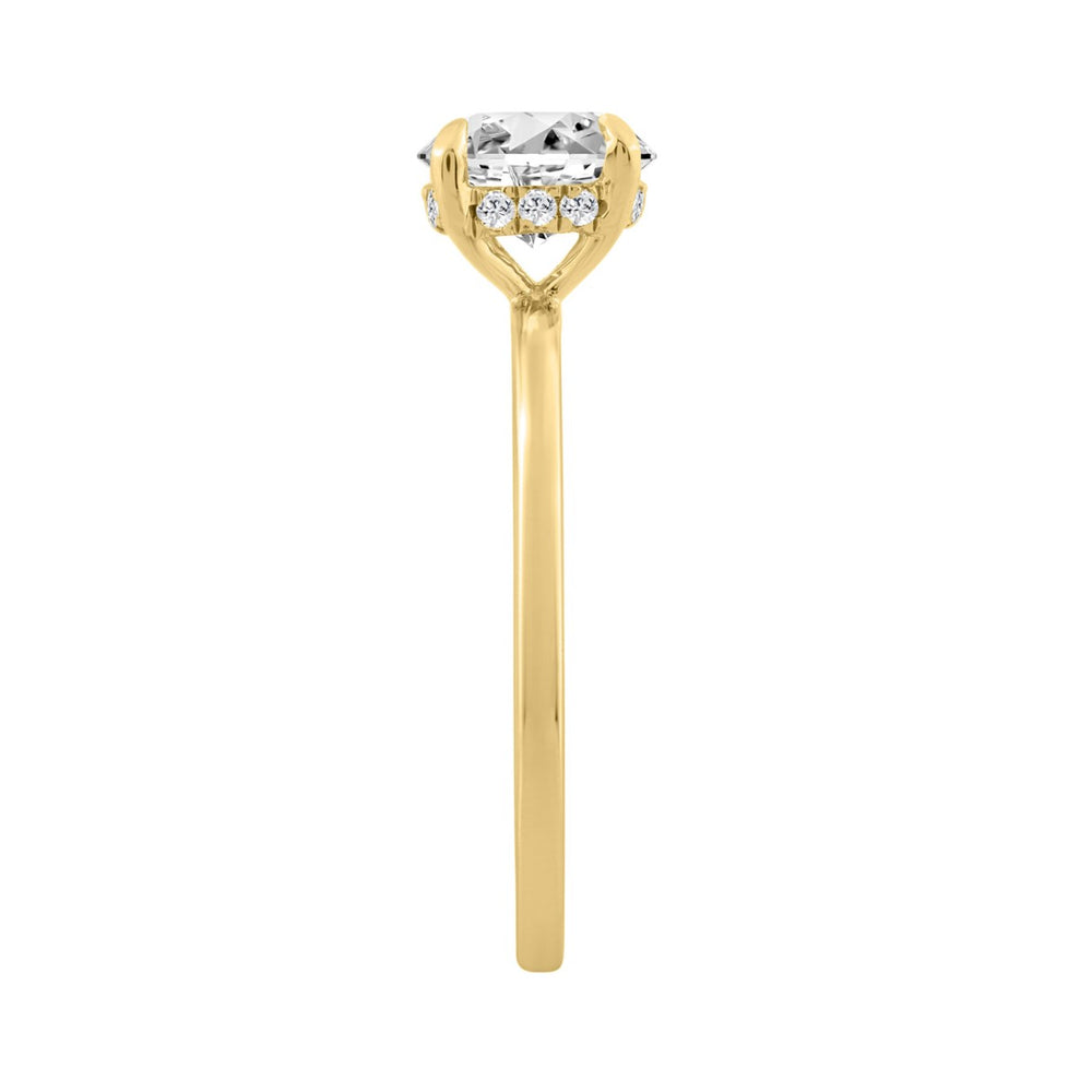 14K YELLOW GOLD 1 5/8CT ROUND DIAMOND LADIES RING