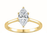 14K YELLOW GOLD 1.00CT MARQUISE DIAMOND LADIES SOLITAIRE RING (CENTER STONE MARQUISE DIAMOND 1CT