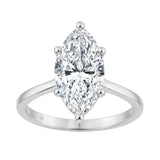 14K WHITE GOLD 3.00CT MARQUISE DIAMOND LADIES SOLITAIRE RING (CENTER STONE MARQUISE DIAMOND 3CT