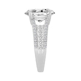 14K WHITE GOLD 5 1/2CT ROUND/PRINCESS/OVAL DIAMOND LADIES RING (CENTER STONE OVAL DIAMOND 4CT)