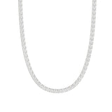 14K WHITE GOLD 6 7/8CT 16" ROUND DIAMOND LADIES TENNIS NECKLACE