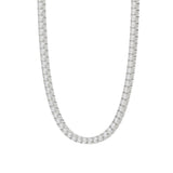 14K WHITE GOLD 6 7/8CT 16" ROUND DIAMOND LADIES TENNIS NECKLACE