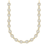LADIES NECKLACE 16CT ROUND/PEAR DIAMOND 14K YELLOW GOLD