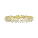 LADIES BRACELET 11 3/4CT ROUND/PEAR/MARQUISE DIAMOND 14K YELLOW GOLD