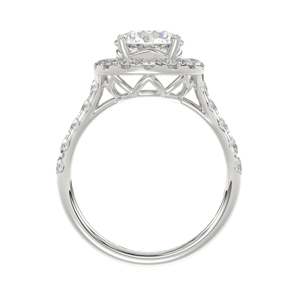 14K WHITE GOLD 3.00CT ROUND DIAMOND LADIES BRIDAL SET (CENTER STONE ROUND DIAMOND 1 1/2CT