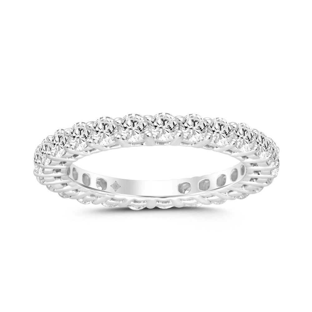 LADIES ETERNITY BAND 2CT ROUND DIAMOND 14K WHITE GOLD