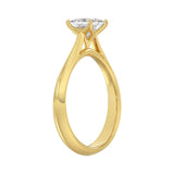 LADIES SOLITAIRE RING 1CT PRINCESS DIAMOND 14K YELLOW GOLD