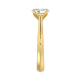 LADIES SOLITAIRE RING 1CT OVAL DIAMOND 14K YELLOW GOLD