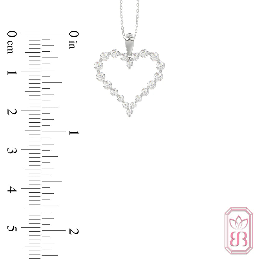 Forever Love Heart Necklace | 0.50 CTW Lab-Created Diamonds | Sterling Silver