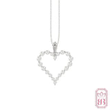Forever Love Heart Necklace | 0.50 CTW Lab-Created Diamonds | Sterling Silver
