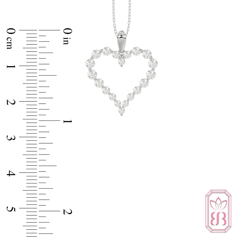 Forever Love Heart Necklace | 0.75 CTW Lab-Created Diamonds | Sterling Silver