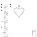 Forever Love Heart Necklace | 0.75 CTW Lab-Created Diamonds | Sterling Silver