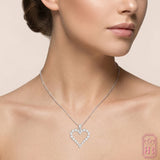 Forever Love Heart Necklace | 0.75 CTW Lab-Created Diamonds | Sterling Silver