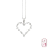 Forever Love Heart Necklace | 0.75 CTW Lab-Created Diamonds | Sterling Silver