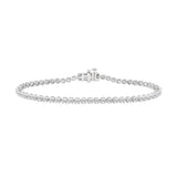Silver 2.00ct Round Diamond Ladies Bracelet
