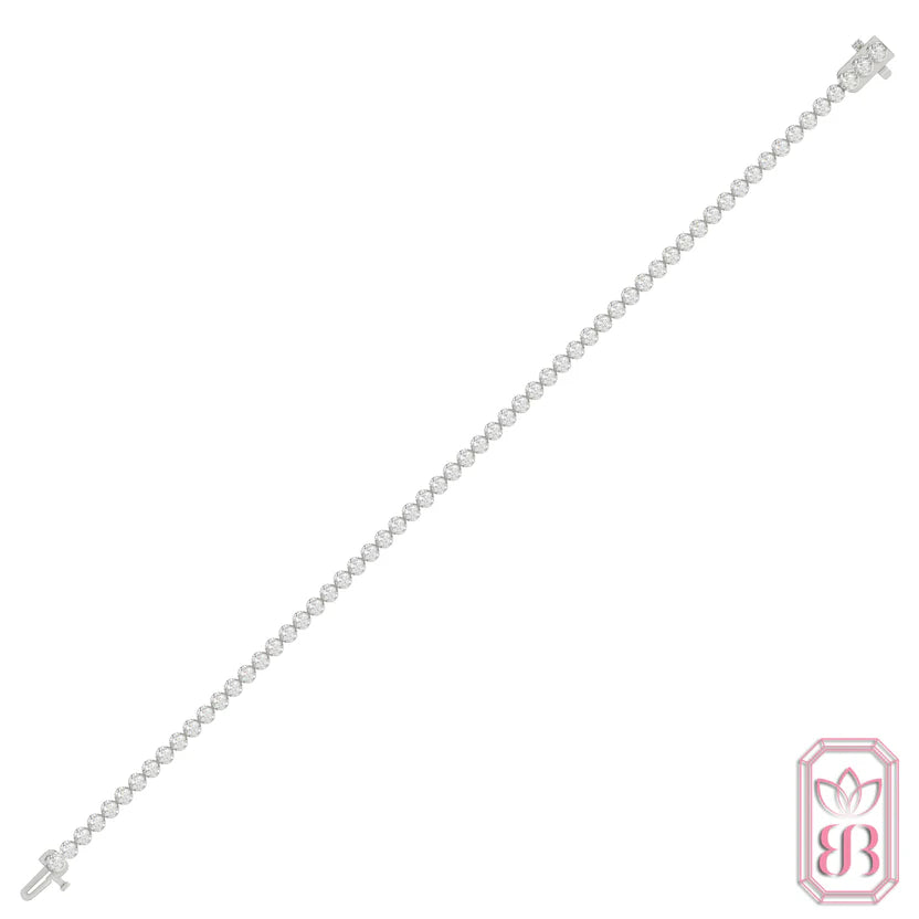 Sparkling Tennis Bracelet for Her | 2.00 CTW Lab-Created Diamonds | Sterling Silver