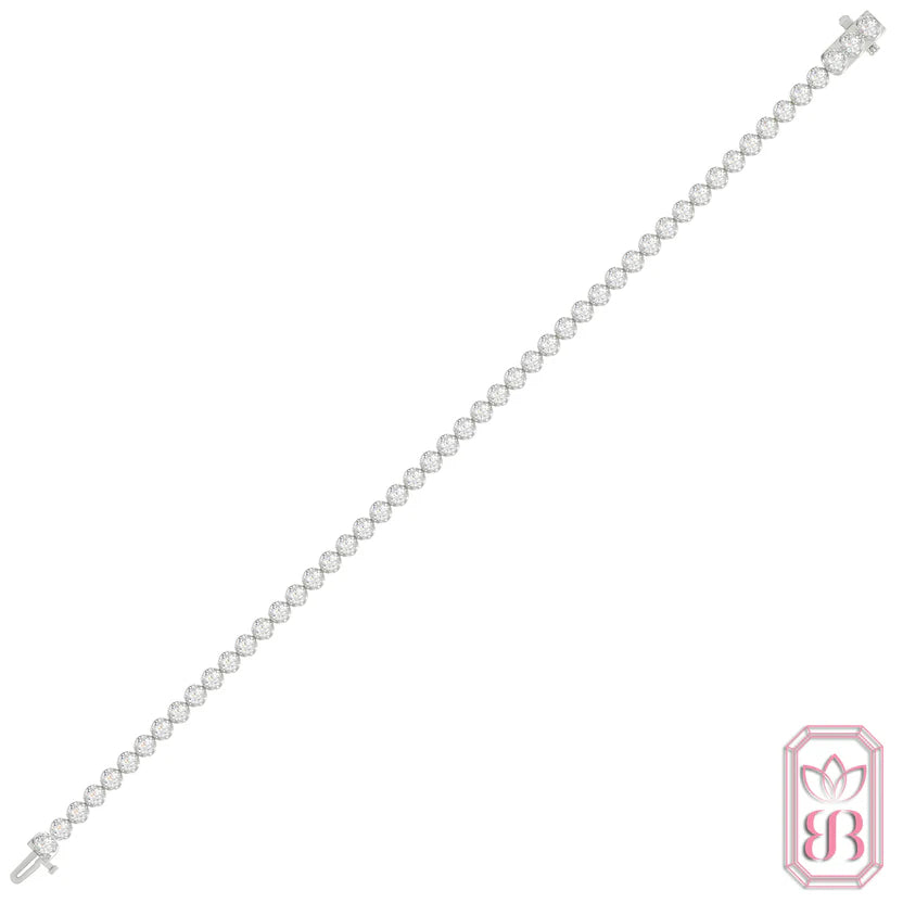 Sparkling Tennis Bracelet for Her | 3.00 CTW Lab-Created Diamonds | Sterling Silver