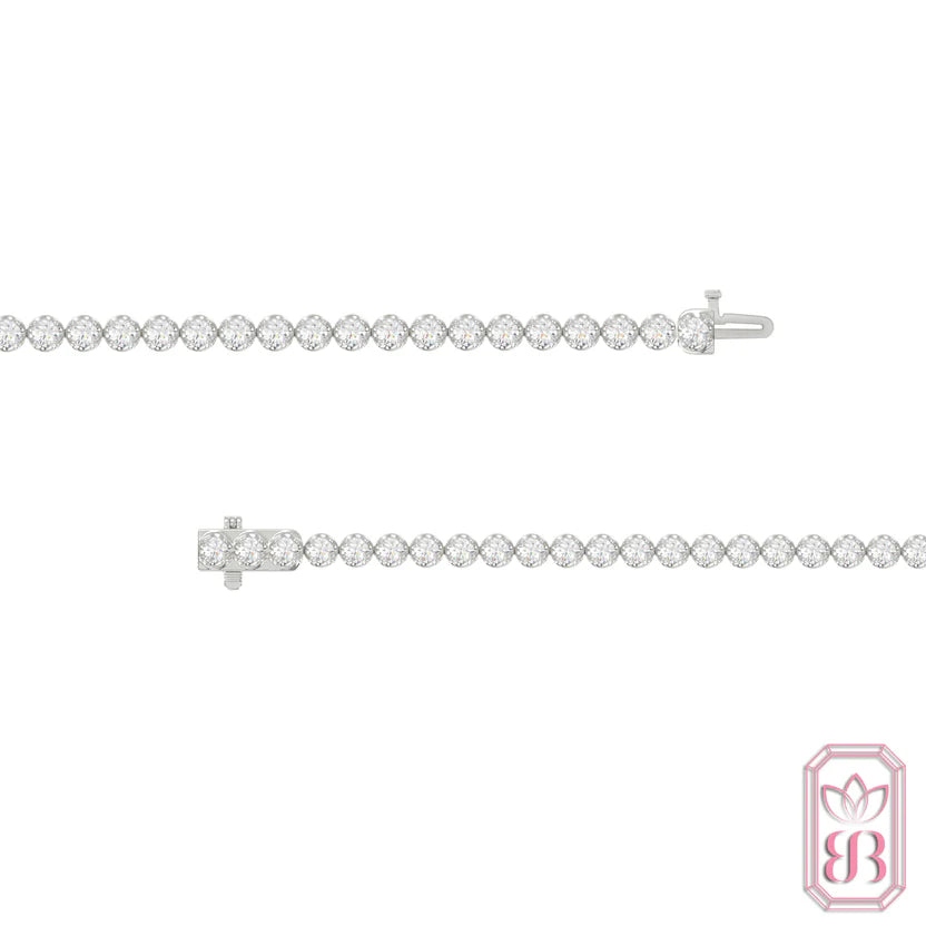 Sparkling Tennis Bracelet for Her | 3.00 CTW Lab-Created Diamonds | Sterling Silver