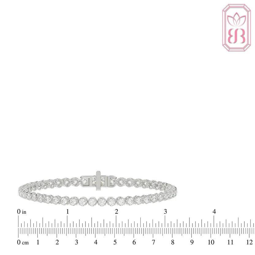 Sparkling Tennis Bracelet for Her | 3.00 CTW Lab-Created Diamonds | Sterling Silver