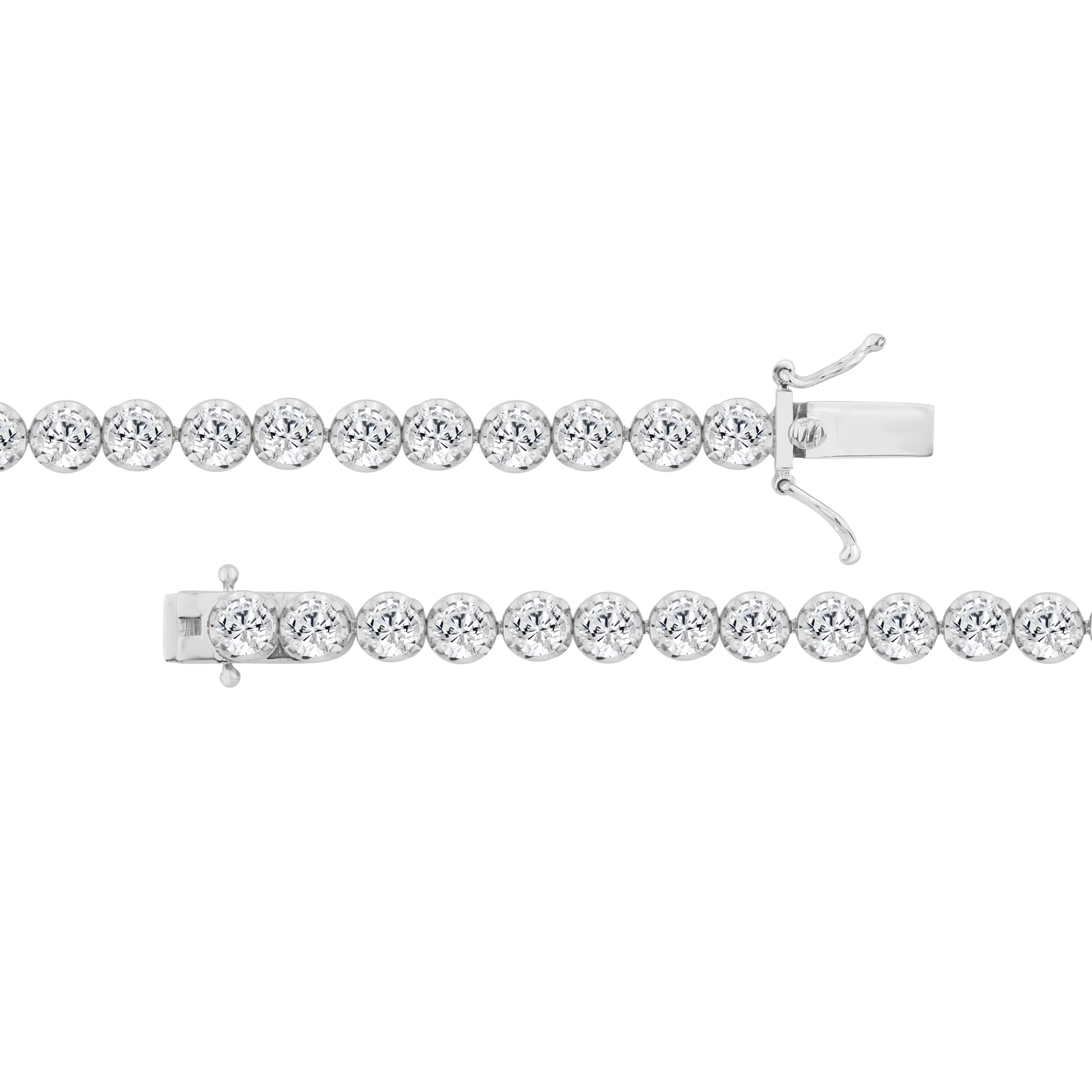 10K White Gold 5.00ct Round Diamond Ladies Bracelet