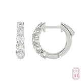 Diamond Huggies - Hoop Earrings | 1.00 CTW Lab-Created Diamonds | Sterling Silver