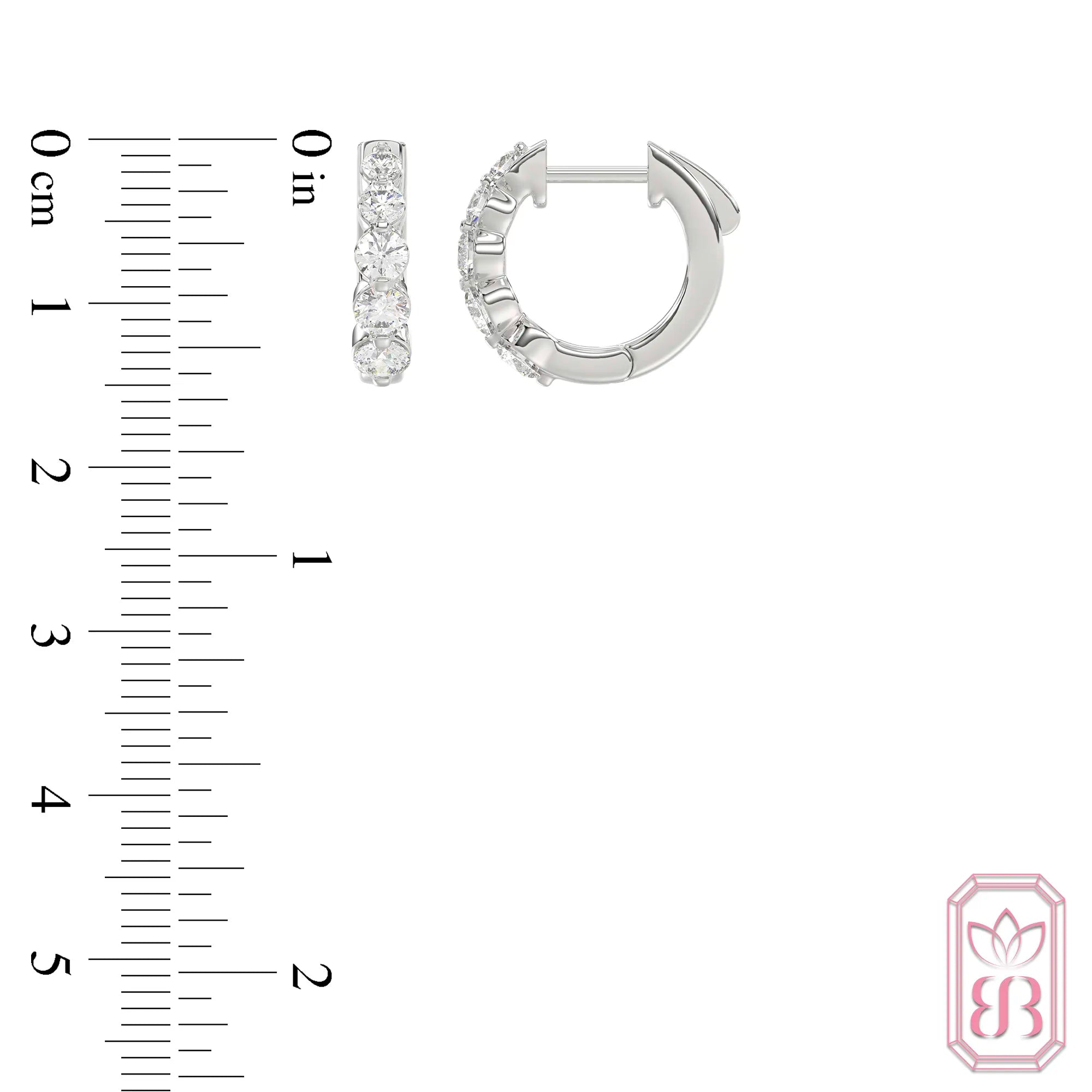Diamond Huggies - Hoop Earrings | 1.00 CTW Lab-Created Diamonds | Sterling Silver