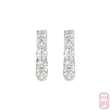 Diamond Huggies - Hoop Earrings | 1.00 CTW Lab-Created Diamonds | Sterling Silver
